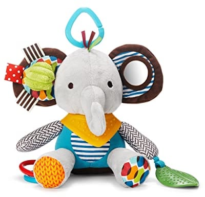 Skip Hop Bandana Buddies Aktivitätsspielzeug, Plüschtier für Babys und Kinder, mehrfarbig, Elefant