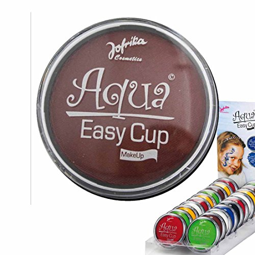 Amakando Aqua Schminke Party Wasserschminke braun Aquaschminke Wasser Make Up Karneval Accessoires Faschingsschminke Kosmetik Wasserlösliches Makeup