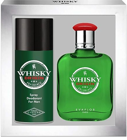 WHISKY Origin • Coffret Eau de Toilette 100ML + Déodorant 15OML • Vaporisateur • Spray • Parfum Homme • Cadeau • EVAFLORPARIS