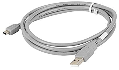 Lanberg CA-USBK-10CC-0018-S USB 2.0 A-Stecker auf USB Mini-B Stecker Kabel, 1,8m grau