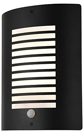 LITECRAFT Sigma Wall Light Outdoor IP44 Lantern with PIR Motion Sensor - (Black)