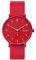 Skagen Aaren Montre pour Unisexe, Mouvement à Quartz avec Bracelet en Silicone, Acier Inoxydable Ou Cuir, Rouge, 41Mm