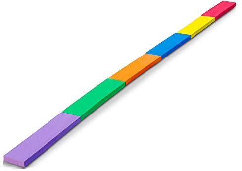 HAEST Bunter steckbarer Balancierpfad | 366 cm | Balancierbalken für Kinder | Balance Training