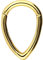PIERCINGLINE Chirurgenstahl Clicker Tropfen Piercing Septum Tragus Helix goldfarben 6 mm