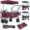 Arebos Carrito Plegable con tejado | Carro Playa | Carretilla Jardin | Sistema de cinturón de 3 Puntos | Carga Máxima de hasta 100 kg | Rueda Delantera giratoria 360° | Incl. Bolsa de Transporte