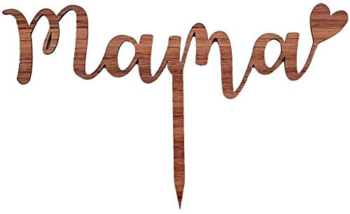 Cake Topper aus Holz: Mama - Tortendekoration Muttertag/Geburtstag Kuchen