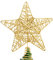 DERAYEE Weihnachtsbaum-Sternspitze, Dekoration, glitzernde Baumkrone, Weihnachtsbaumschmuck, saisonale Dekoration