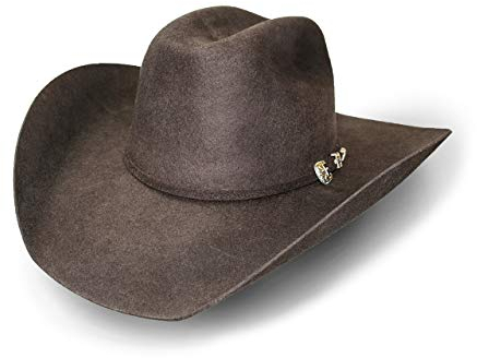 STARS & STRIPES Wyoming Brown Hut – Formstabiler, wasserabweisender Western-Cowboyhut aus Wollfilz