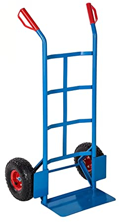 Carrello a mano portapacchi portata max 200 kg in acciaio con ruote pneumatiche | Hand Trolley portasacchi portatutto portacasse trasporto