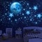 1086 Stücke Leuchtsterne Kinderzimmer Leuchtsterne Selbstklebend Sterne Leuchtend Selbstklebend Mond und Sterne Fluoreszierend Wandaufkleber Perfekt für Kinder Kindergarten Schlafzimmer Wohnzimmer