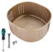 Air Fryer Replacement Basket for Power XL 5.3QT,Air Fryer Basket for Gowise USA 5.8QT,Non-Stick