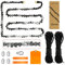 Upgrade 50 Inch High Limb Hand Rope Saw Chain Saw with 46 Feet Rope 62 Bidirectional Sharp Teeth Blades on Both Sides, Folding Pocket Chainsaw for Wood-Cutting, Camping and Field Survival Gear