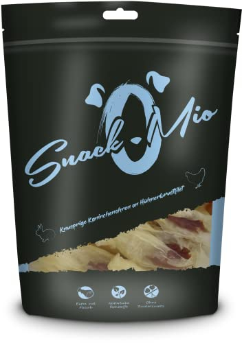 Snackomio Venandi Animal Croccanti Orecchie Di Coniglio Su Filetto Di Petto Di Pollo - Mastica Premium Per Cani,70G - 70 g