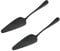 Cake Slice Cake Pie Server Pizza Spatula Stainless Steel with Fine Serrated Edge for Wedding Anniversary Party Black 2pcs Kitchen Accessories