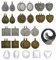 DUGYIRS 30 Stück Anhänger Tabletts mit 30 Stück Cabochon Glas und 30 Stück Halskette Schnur für DIY Souvenir Schmuck Foto Anhänger Basteln
