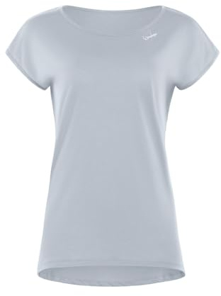 WINSHAPE Damen Ultra Leichtes Modal-kurzarmshirt Mit Abgerundetem Saum Mct013 T-Shirt, Cool-grey, L EU