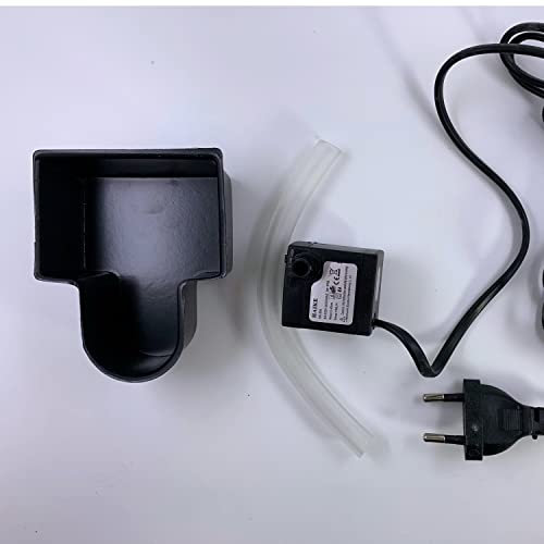 Kit Pompa 3 Watt + vaschetta per Riciclo Acqua Fontana Cascata Acquario Motorino Presepe