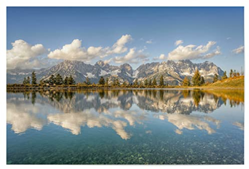 artboxONE Poster 120x80 cm Natur Wilder Kaiser in Tirol - Bild österreich astberg astbergsee