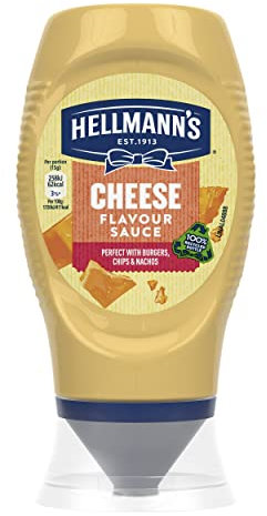 Hellmann's Flacon compressible pour condiments saveur fromage, sauce au fromage sans gluten, convient aux végétariens, 250 ml