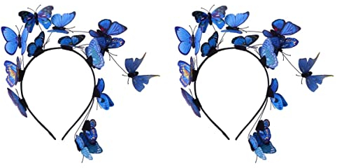 Beaupretty 2st Rosa Schmetterlings-stirnband Schmetterlings-haarschmuck Haarspangen Für Fascinator-stirnband Hochzeitshüte Für Frauen Weihnachtsstirnband Schmetterlingskopf Erwachsener Damen