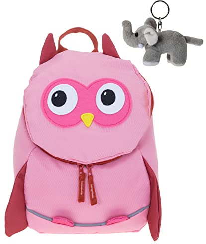 Elephant Kinderrucksack Jungen Mädchen Kinder Kids Kindergartenrucksack Kindertasche ab 3 Jahren Rucksack Classic +e (Eule Rosa Classic 351)