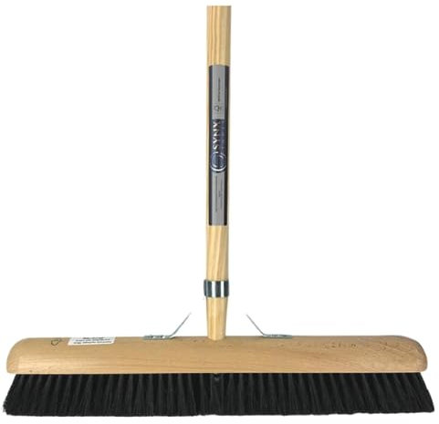 Synx Tools Barredora de sala 60 cm - Pelo de caballo/barredora de habitación - Escoba blanda 60 cm - Escoba Interior - Escoba blanda con Acero 150 cm