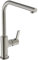 Ideal Standard - Gusto, Miscelatore monocomando per lavello da cucina, Bocca ad L tubolare ed erogazione orientabile, Silver Storm