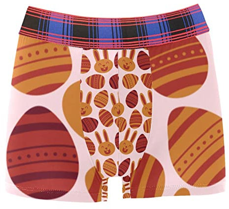 Herren-Unterwäsche, flach, Osterhasen-Ei, personalisierbar, scheuerfest, Boxershorts, mehrfarbig, L/XL
