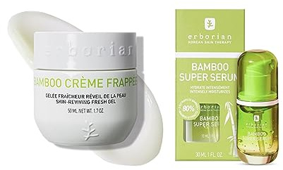 Erborian Bamboo Cream Frappée - Skin Invigorating Fresh Gel - Instant Fresh Kick for the Skin - Korean Face Care + Super Serum - Face Care with Bamboo Extract and Hyaluronic Acid - 30 ml