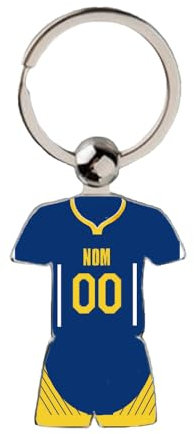 Porte Clé Maillot Basket Les Warriors Personnalisable avec Nom et Numéro