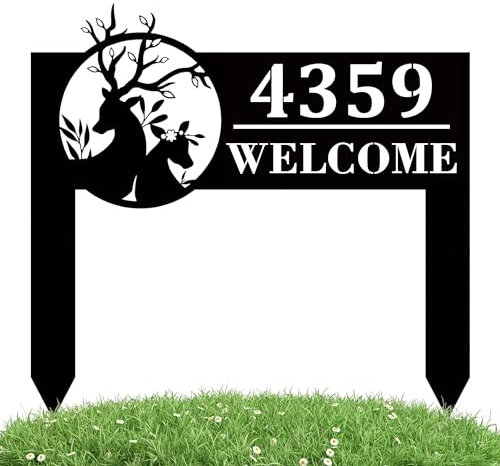 Targhe in metallo personalizzate per cortile, targa in metallo con nome familiare per strada esterna, cartelli con nome personalizzato, decorazione per cortile con indirizzo in metallo, numero civico