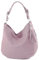 modamoda de T200 Damen Leder Schultertasche Henkeltasche handmade in Italy, Farbe:Flieder