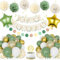 Palloncini verdi decorazioni di compleanno,palloncini verde avocado con ghirlanda di buon compleanno,decorazioni per baby shower ragazzo,kit fiocco palloncini verde salvia,decorazioni per nozze