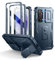 Dexnor for Samsung Galaxy A35 5g Case with Built-in Slide Camera Cover & Screen Protector & Kickstand, Heavy-Duty Shockproof Rugged Case Full-Body Bumper Protective - Navy Blue