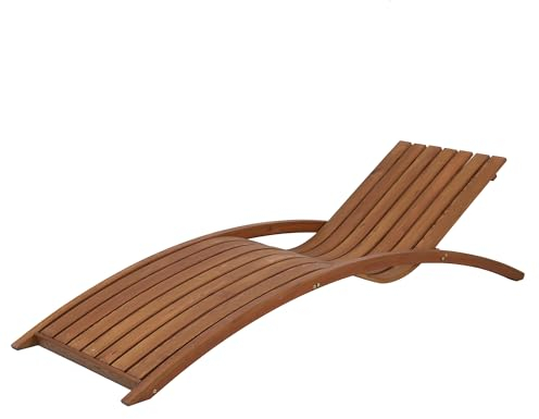 PATIO Gartenliege Holz geschwungen Larice aus Lärche ergonomische Holzliege 120 kg belastbar