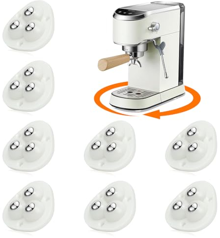 Selbstklebende Rollen, 360° schwenkbare Universalrollen, Mini-Rollenkugellager für kleine Küchengeräte, Aufbewahrungsboxen, Mülleimer DIY (mit 3 Kugellagern, weiß, 8 PCS)