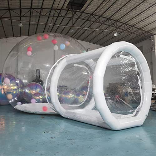 PRMTYUP Aufblasbares Bubble House Bubble Camping -Zelt wasserdichte Transparente Kuppel Für Home Party, Einkaufszentren Mit 1500W -Gebläse,Clear,3M