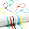 100Pcs Colored Cable Ties 8 Nylon Colorful Zip Ties Multi Color Tie Wraps,Reusable Small Cable Tie Self-Locking Coloured Plastic Tie for Securing Garden Plant Vine Organize Data Cable Garage Kitchen
