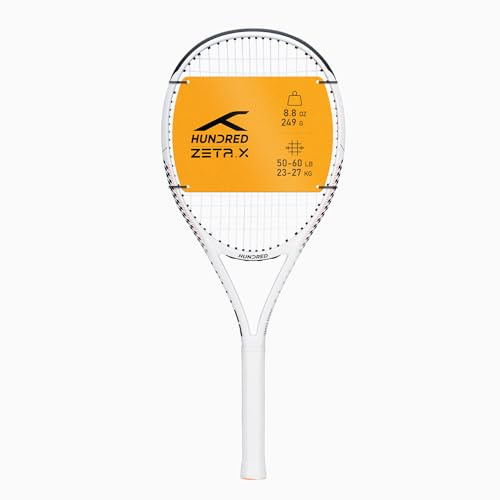 HUNDRED Zeta X Strung Tennis Racket with Full Cover | 9 Points Head Heavy