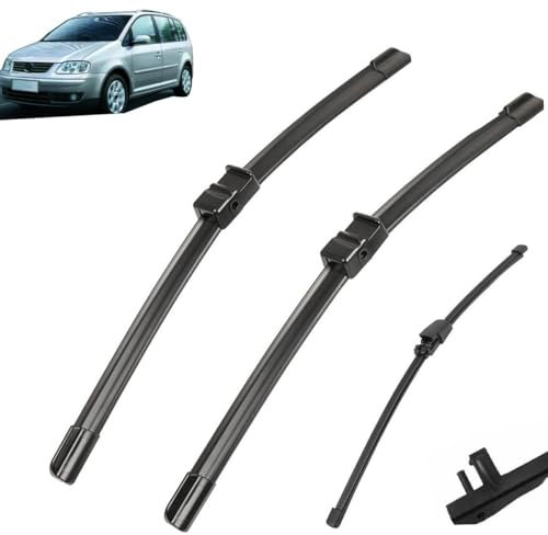 Wischerblätter für vorne und hinten, kompatibel mit Volkswagen VW Touran 2003 2004 2005 2006, Windschutzscheibe, Frontscheibe, 28Zoll + 28Zoll + 16Zoll(Front Rear 3pcs)