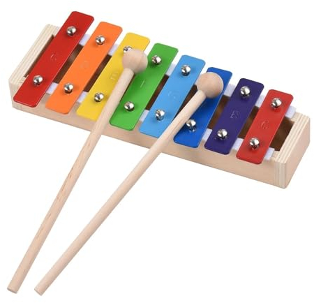 Glockenspiel Xylophon 8 Tasten Kompakte Größe Xylophon Glockenspiel Mit Holz Schlägel Percussion Musikinstrument Geschenk