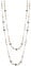 FULU AUTUMN Lange Perlenkette Damen Silber Schwarz Statement Kette Modeschmuck Kett Lang Vintage Schmuck Geburtstag Geschenke für Frauen(Orange)