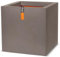 Capi Europe - Blumentopf quadratisch Smooth NL - 40x40 - Warm Taupe - Öffnung Ø32 - Blumentopf für den Innen- und Außeneinsatz - Bruchsicher - 100% recycelbar - KWT903