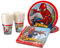 SPARKLERS CLUB Pack de fête Spiderman, Lot de 52 pièces, 16 assiettes, 16 gobelets, 20 serviettes, vaisselle jetable, vaisselle de fête, décoration de table, Spider-man
