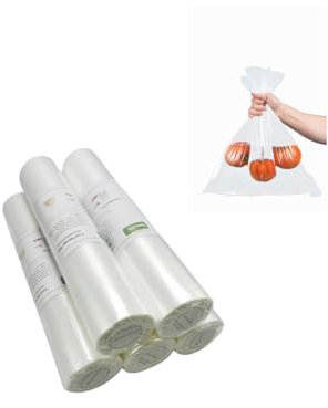 Food Storage Bags 14 x 18 2 Gallons Clear Plastic Bag Roll Food-grade Plastic Produce Bag roll for lunches, Freezer & Oven-Safe PE bags for Kitchen Use, Fruits, Meat, Sandwich Bags 230/Roll