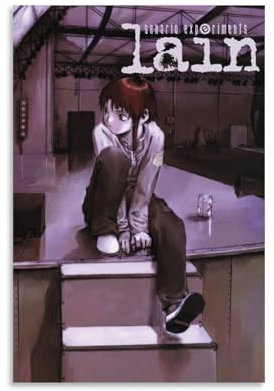 Poster Serial Experiments Lain, Anime-Vintage-Poster, Leinwand, Wandkunst, Dekor, Gemälde für Zuhause, Wohnzimmer, Schlafzimmer, 40 x 60 cm, ungerahmter Stil