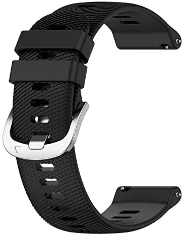 Garmcool 22mm Silicone Bracelets Compatible avec Garmin Forerunner 255/Vivoactive 4/Venu 3 Bracelet Noir Hommes Femmes Remplacement Sport Accessoires