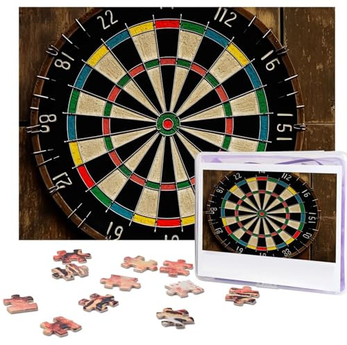 500PCS Jigsaw Puzzle for Adults Personalized Picture Puzzle Dart Board Customized Wooden Puzzle for Family, Birthday, Wedding, Game Nights Gifts Animal Puzzle 20.4x15 inches