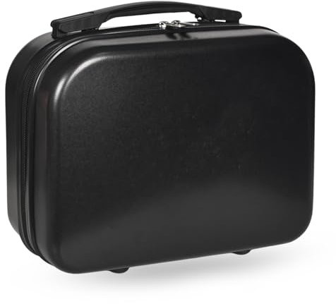 Handgepäck Kosmetikkoffer Schwarz Damen Make up Koffer & Beautycase, Schminkkoffer Friseurkoffer Kosmetiktasche, Aufbewahrung von Kosmetik, Herren Kinder Reiseetui aus ABS