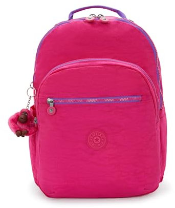 Kipling Seoul - Zaino per laptop da 17, extra large, Rosa azalea, Large